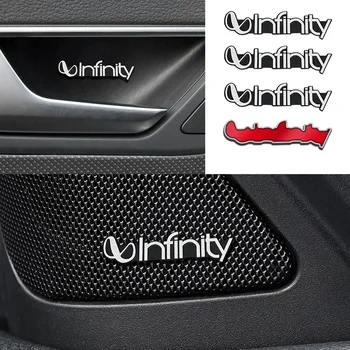 5шт/10шт висококачествен метален логото на infinity автомобилен говорител Hi-Fi, иконата аудиоколонки, стикер с емблемата, аксесоари за автостайлинга