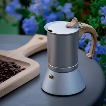 Moka Pot Scandinavian Espresso Home, Moka Pot, кафе-машина от хранително-алуминий, капак, кана за кафе с индукционным отопление на дъното