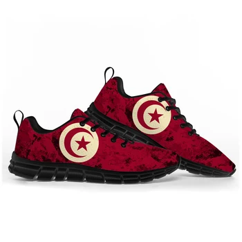 Спортни обувки с Тунизийски флага на Мъжки Дамски Тийнейджърката Детски Маратонки Тунис Висококачествени Ежедневни Обувки за двойки
