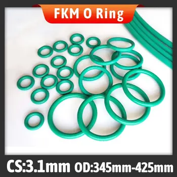О пръстен от фторкаучука FKM CS 3,1 мм /OD 345/350/355/360/370/380/390/400/405/410/415/420/425 мм