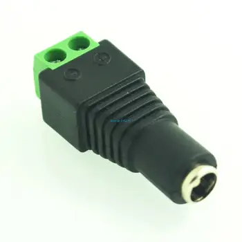 10шт 12 от 2.1 x 5.5 mm Съединители dc адаптер с гнездо-адаптер за видеонаблюдение с обикновен цвят led подсветка