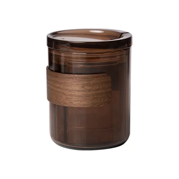 Преносим комплект саксии кафе за ръчно леене 3 в 1, преносим филтър, филтърна чаша, пътна кафеена чаша за ръчно леене, кафяво-прозрачен