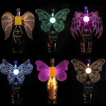 Акумулаторна батерия led ефекта на светлинни жезъл, светещи пеперуди, крила на Ангел, лампи за шампанско, светкавица, бутилка за вино, Бенгалски огън