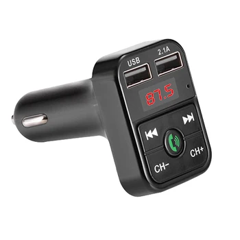 FM предавател, Безжична Bluetooth-съвместима микрофон, Музикален MP3 плейър, двойно USB-радиомодулятор, комплект за кола, зарядно устройство 2.1 A