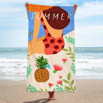 Плажна кърпа от микрофибър Плажна кърпа за плуване Солнцезащитная шал Плажни Аксесоари За водни спортове На открито Комплекти хавлиени кърпи