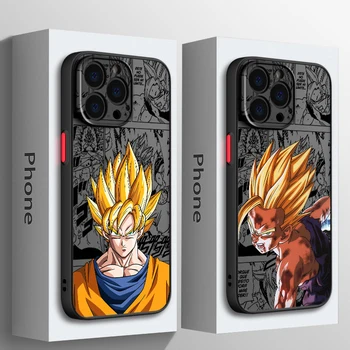 D-Dragon Balls Gokus Gohans За Apple iPhone 15 14 13 12 11 XS Mini Pro Max 8 7 XR X Матиран Прозрачен Калъф За вашия телефон