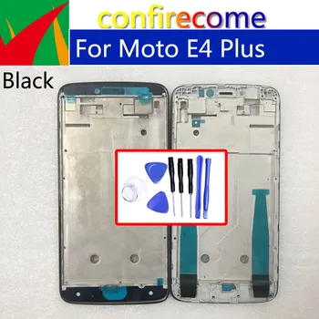 За Motorola Moto E4 Plus E4Plus Смяна на рамката на LCD дисплея на предния панел на корпуса
