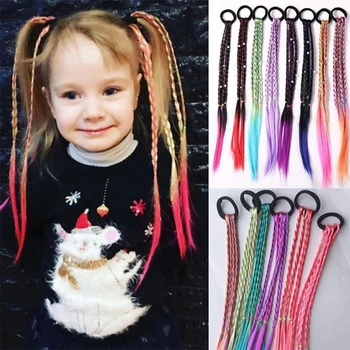 Детски цветни опашка за коса от синтетични химически влакна са подходящи за ежедневието на всеки.