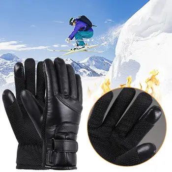 Зимни ръкавици с електрически нагревател, без батерия, USB-топло за ръце, Сензорни ръкавици, ръкавици, под наем, водоустойчив нагревател, Екран мотоциклет, G1M9