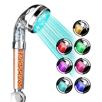 Zloog Hot 3/7 Цвята, led накрайник за душ, филтър от минерални камъни, Водосберегающая Ръчна дюза за душ с високо налягане за баня