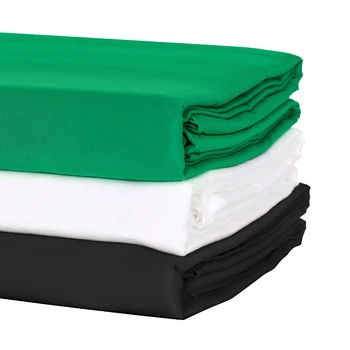 Тъканта на фона на Черно-Бял Зелен Цвят Хлопчатобумажный Текстил Муселин Фотофоны Екран на студийната фотография Хромакей