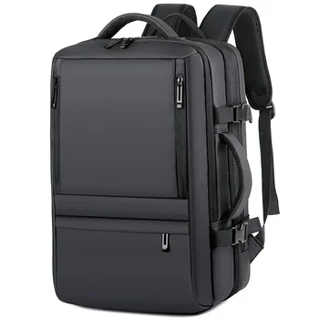 17-инчовата чанта за лаптоп, мъжки разтегателен бизнес раница за пътуване с голям капацитет, мултифункционален Водоустойчив раница за зареждане чрез USB