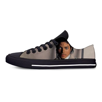 Кралят на поп-музиката Майкъл Джексън, певец, рок-музика, Готини и ежедневни тъканта, обувки с ниски берцем, Леки, дишащи Мъжки и дамски маратонки с 3D-принтом