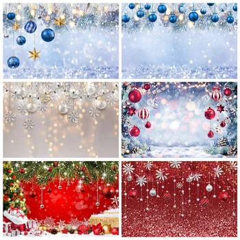 Блестящи Коледни звънчета, фонове, за снимки, Сняг Зимата, Семейно парти, детско снимки, фонове, за снимки, подпори за фото студио
