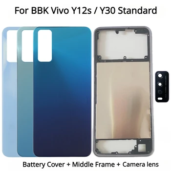 Делото за BBK Vivo Y12s Y30, Стандартният капак на Отделението за батерията, Корпус задната врата на обектива на камерата, Средната рамка и Странични бутони, Нов
