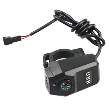 1 БР. Електрически автомобил USB зарядно за кола Черен PVC под наем зарядно устройство ще захранване на корона мотоциклет Съоръжения за езда