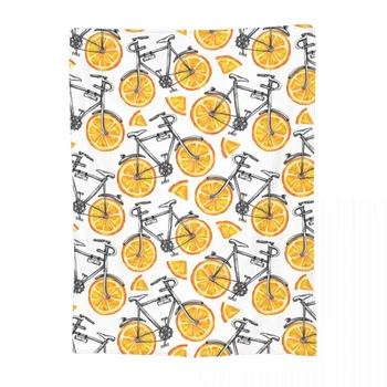 Оранжев Велосипед магазини за велосипеди Одеяло Фланелевое Лятото покривка за дивана Уютно Меко за пътуване Плюшевое Коварен одеяло