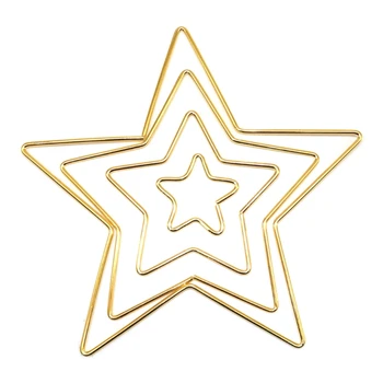 50-200 мм, Рамка-ловец на сънища във формата на звезда за производство на Ловеца на сънища ръчно изработени, декори за стени, Метални ресни Звезден обръч, кръг, Челночный кораб