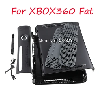 Черно бяло Пълен комплект на Корпуса Калъф с бутоните за конзола XBOX360 fat защитен калъф корпус калъф за xbox360 phat
