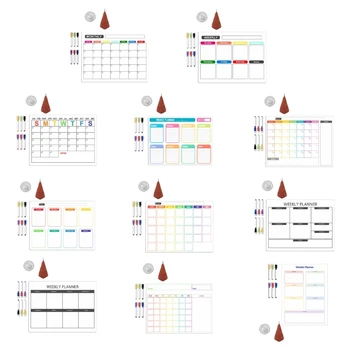 Календар на магнитна дъска Седмичен планер Дъска със списък на дела на месец Магнитен календар за хладилник с Дъска за кухни