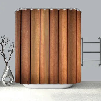 Завеси за душ, с красив дизайн горско дърво за декора на завесите в банята 180x180 cm от водоустойчива материя, която предпазва от мухъл, Завеса за душ