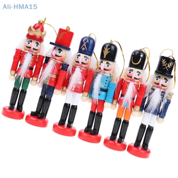 12-см кукла-войници, направени от дърво, Куклен Лешникотрошачката, настолни окачване, украса за Коледното парти, Нова Година