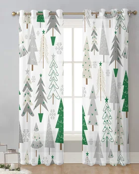 Структурата на Коледната елха Зелена завеса Тюлевые пердета за хола Обработка на прозорци, кухни Вуалевые завеси