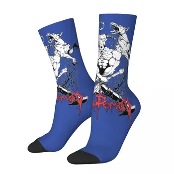 Хип-хоп, Ретро Capra Demon Класически Луди мъжки компресия чорапи Унисекс от тежък черен метал с шарени Харадзюку с принтом Crew Socks