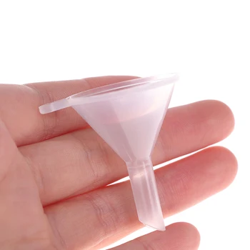 10 бр. прозрачни мини-воронок, инструмент за опаковане на малки пластмасови бутилки с бутылочным гърло 