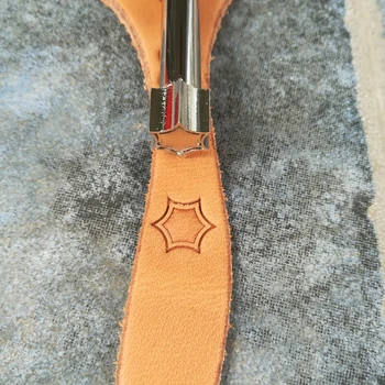 Инструмент за печат на кожата Ръчно изработени от Шестоъгълен Звезда Стомана модел Инструменти за работа с кожата Инструменти за бродерия Печати