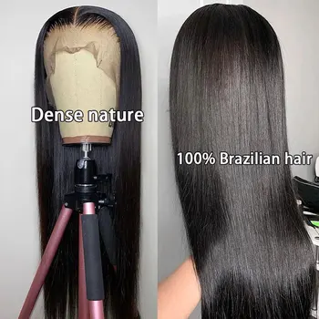 13x4 Невидим директен завързана перука от тающей на кожата, истински прозрачни перука от HD дантела отпред, 13x6 360 Hd Бразилски перуки, изработени от човешка коса на съвсем малък отпред,