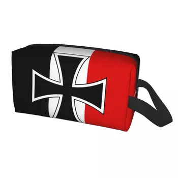 Обичай Флаг на Германската Империя Чанта за Тоалетни Принадлежности за Жени Национален флаг Козметични Органайзер За Грим Lady Beauty Storage Dopp Box Kit
