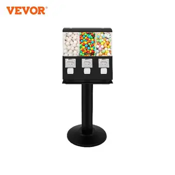 Автомат за шоколадови бонбони с троен винт VEVOR, регулируем размер на гнезда за бонбони, търговска машина за продажба на дъвки за дома, онлайн магазини