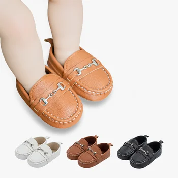 Нова детски обувки, ежедневни първите проходилки, изкуствена кожа, мека, устойчива на плъзгане подметка, спортни обувки за новородено, детски обувки за момичета и момчета