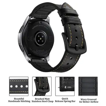 Каишка Gear S3 Frontier за Samsung Galaxy watch 46 мм каишка 22 мм Кожена гривна Huawei watch GT Amazfit stratos 2/S Pace 3 46
