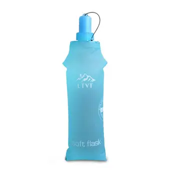 250 мл Мека Сгъваема бутилка за вода от TPU за пътуване на открито, спортни уреди за джогинг, чанта за хидратация, жилетка