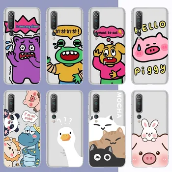 Сладък Калъф за мобилен телефон с мультяшными животни за Samsung S10 20 22 23 A10 40 за Xiaomi10 Note10 за Huawei P50 20 Honor60 70