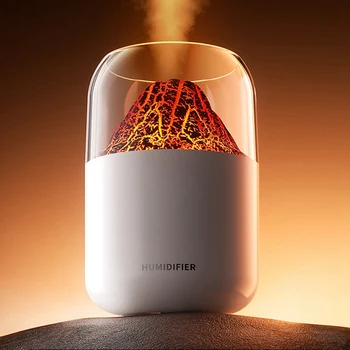 1 комплект Овлажнител на въздуха Лампа със студен пламък, Тиха Настолна лампа, хладилник, машина за ароматерапия Mini