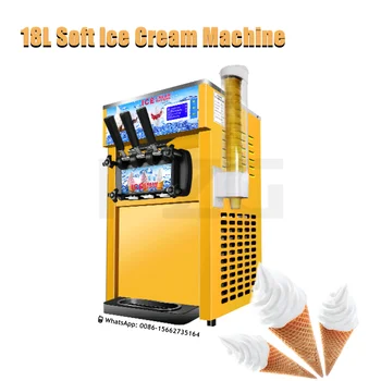 Машина за производство на сладолед с три вкусове Търговски Машини за производство на мек сладолед, Настолна машина за производство на сладолед от сладолед