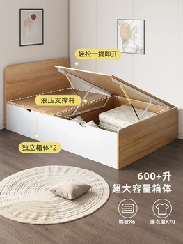 Сгъваемо легло половин височина, едно легло с дължина един метър, модерен и лесен малък размер, място за съхранение в един метър, индивидуална бебешко легло