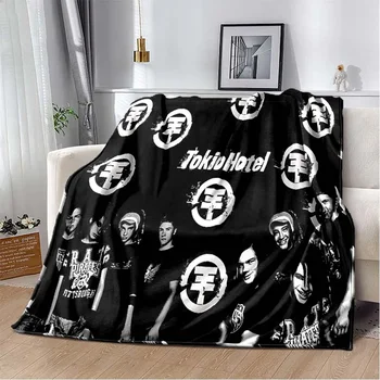 Завивки с принтом Tokio Hotel Rock Band Модно декорация на дома Спално бельо от Висококачествени Фланелевое Финото спално одеяло Покривка за дивана