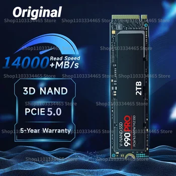 Оригинален Високоскоростен 990 PRO PCIe 5.0 NVMe M. 2 2280 4 TB И 2 TB 1 TB SSD Вътрешен Твърд Диск За Настолни Лаптопи MLC PC PS5