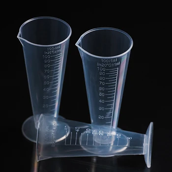 Лаборатория за Кухня 100 мл Прозрачна Пластмасова Мерителна Чашка Инструмент за Измерване Мерителна Чаша Мерителна Цилиндър