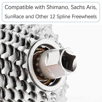 Инструмент за облекчаване на задържане на ринга свободно движение на мотора, който е съвместим с Shimano, Sunrace и други 12-шлицевыми свободно движение на колелата