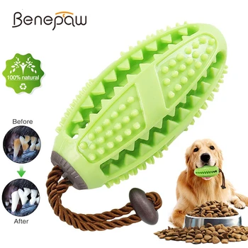 Интерактивни играчки за кучета Benepaw, четка за зъби, химикалка въже за дозиране IQ Treat, Безопасното почистване на зъбите, играчка за Дъвчене за домашни любимци, обучение на игра с кученцето