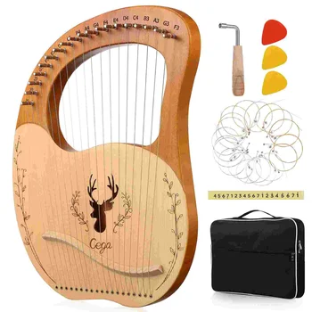 Чанта за съхранение на лира, арфа с ключ за настройка за начинаещи, музикален инструмент от полиестер