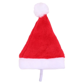 Коледни Домашни любимци Коледна шапка, за да се грижа за домашни любимци Котка Куче Червена Коледна шапка на Дядо Коледа Топла зимна шапка Шапка