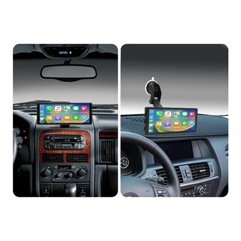 9,36-Инчов Автомобилен Капацитивен Сензорен Навигационен Екран, Безжичен Carplay & Android Auto Motor Портативен Автоматичен Мултимедиен Плеър