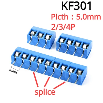 5 /10шт KF301-5.0 мм 4-Пинов Винт За Закрепване на печатна платка С Възможност за Директно свързване на Електрически Клеммной подложки Стъпка Кабели 5 мм KF301-4P