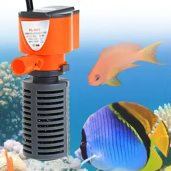 [Готов асортимент ] Вътрешен филтър за мини аквариум, 3 W, Потопяема помпа 3 в 1, филтър за циркулацията на кислород за аквариум с рибки и костенурки